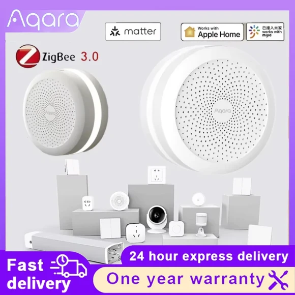 Zigbee Gateway Hub with RGB LED Night Light — Smart Home Hub, Aqara