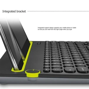 Multi-device Wireless Bluetooth Keyboard with Integrated Stand — Bluetooth Keyboard, Logitech