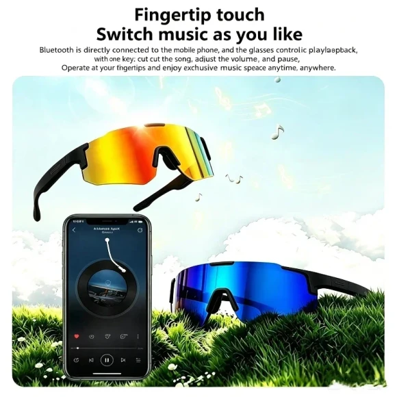Smart Bluetooth Sunglasses with Built-in Headphones — Smart Glasses, Lenovo