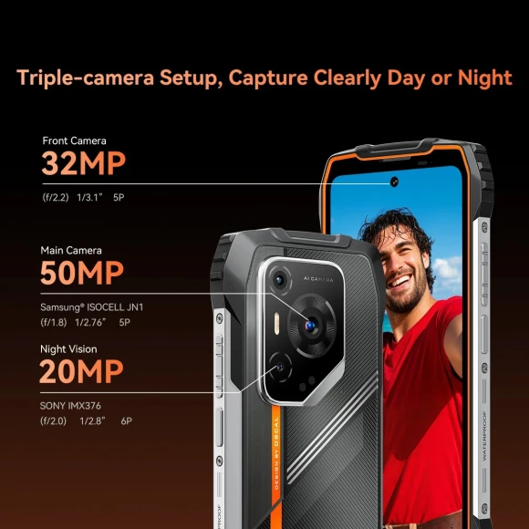 5G Rugged Smartphone, 12 GB RAM, 256 GB Storage — Smartphones, Blackview
