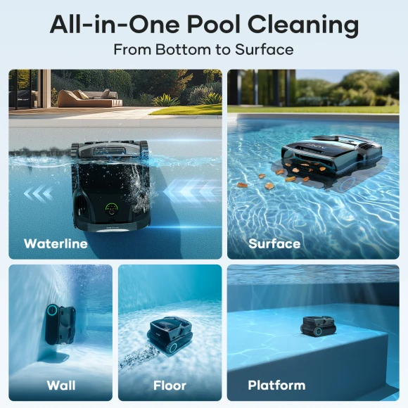 Cordless Pool Cleaner — Robotic Pool Cleaner, AIPER