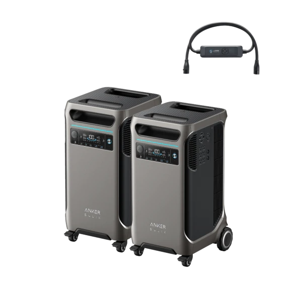 Portable power station bundle with Double Power Hub — Portable Power Station, Anker SOLIX