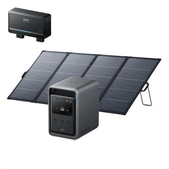 Portable Power Station, Charger & Solar Panel Bundle — Portable Power Station, Anker SOLIX