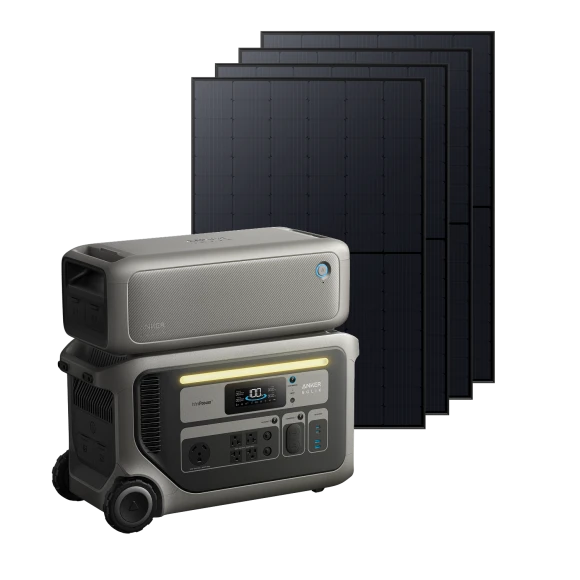Portable Power Station with Expansion Battery and Solar Panels — Portable Power Station, Anker SOLIX