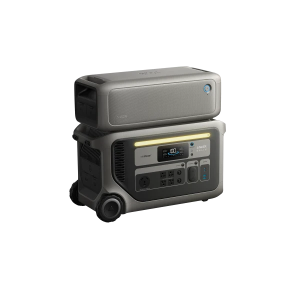 Portable power station with expansion battery — Portable Power Station, Anker SOLIX