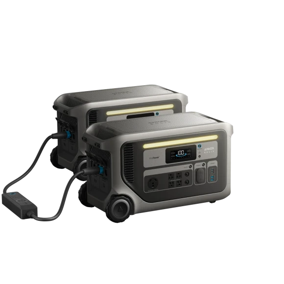 Power bundle with Double Power Hub — Portable Power Station, Anker SOLIX