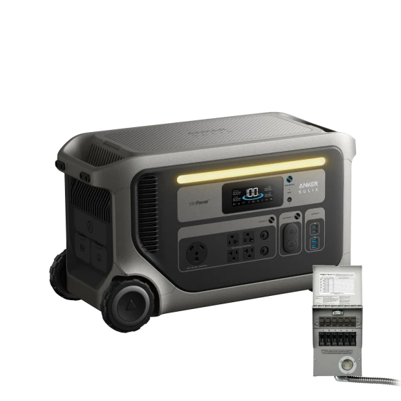 Power Station and 6-Circuit Manual Transfer Switch Bundle — Portable Power Station, Anker SOLIX