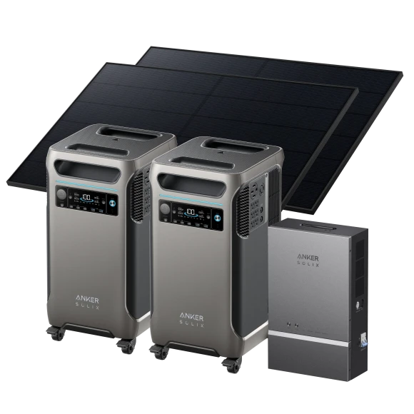 Power station bundle with Smart Home Power Kit and solar panels — Portable Power Station, Anker SOLIX