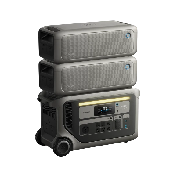 Power Station Bundle with Two Expansion Batteries — Portable Power Station, Anker SOLIX