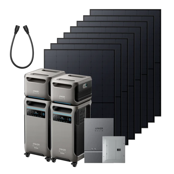 Power system bundle with solar panels — Portable Power Station, Anker SOLIX