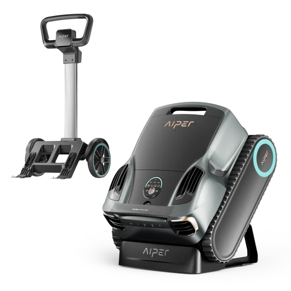 Robotic Pool Cleaner and Caddy Bundle — Robotic Pool Cleaner, AIPER