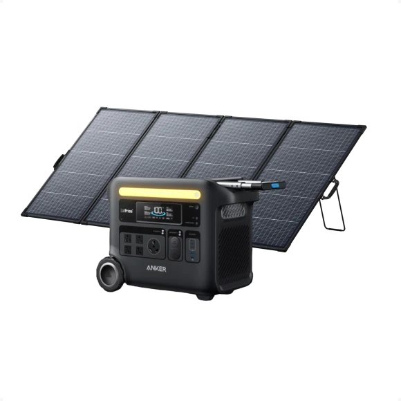 Solar generator with 400W solar panel — Portable Power Station, Anker SOLIX