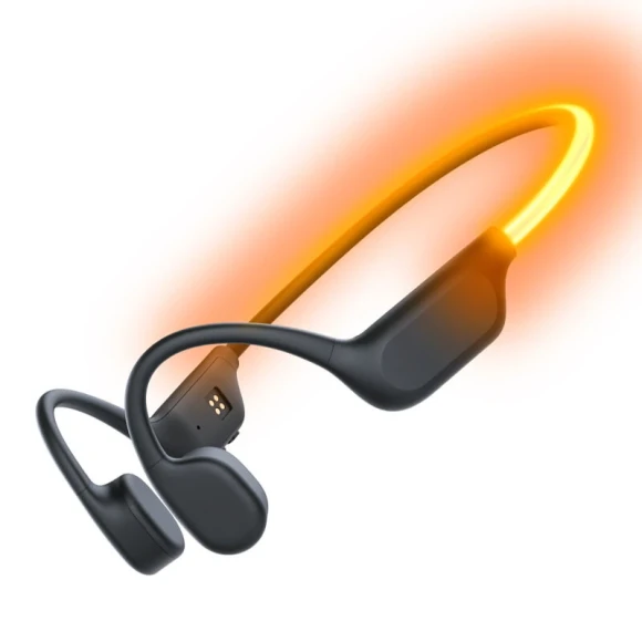 Bone Conduction Earphones, Green Orange, 32G Memory — Wireless Earbuds