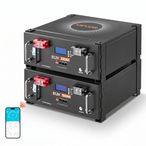 LiFePO4 Lithium Battery, 2 Pack — Home Battery, VEVOR