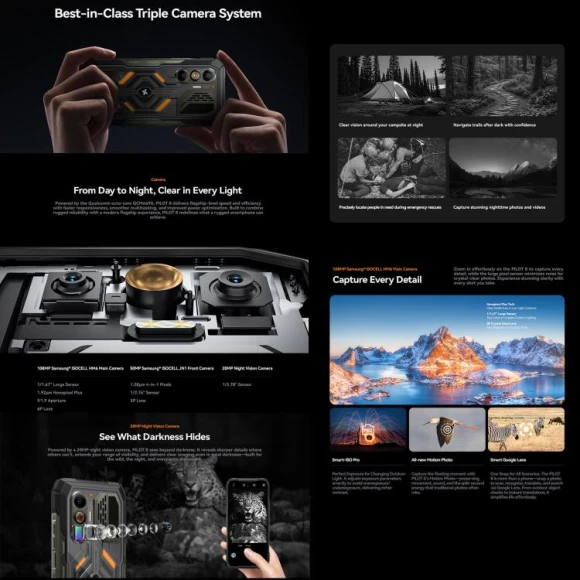 Rugged phone, Black, 12GB RAM, 256GB storage — Smartphones, Blackview