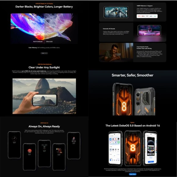 Rugged phone, Black, 12GB RAM, 256GB storage — Smartphones, Blackview