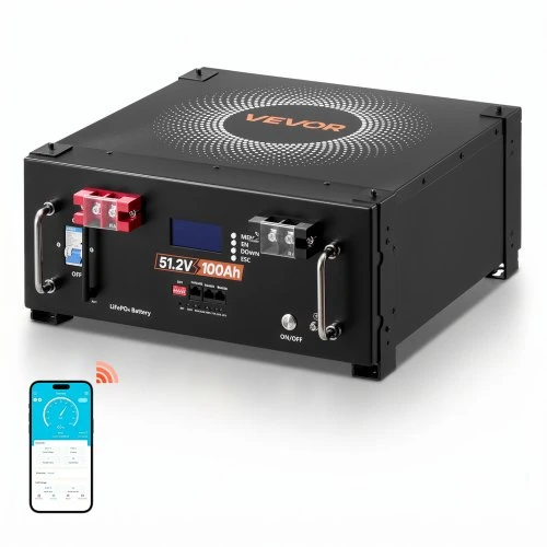Server rack LiFePO4 battery, 100 Ah — Home Battery, VEVOR