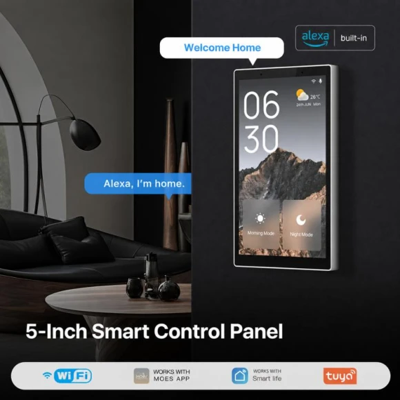 Smart Home Central Control Panel, White — Smart Home Hub