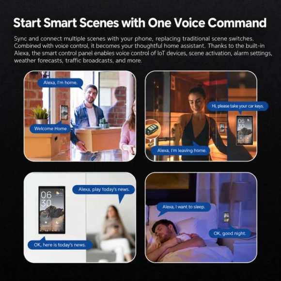 Smart Home Central Control Panel, White — Smart Home Hub
