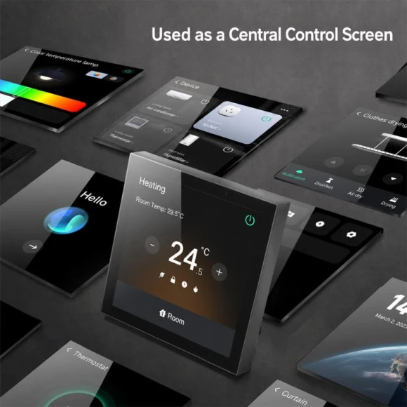 Smart Home Central Control Panel with Thermostat Function — Smart Home Hub