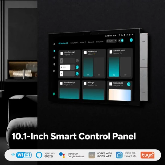 Smart home control panel, EU Edition, Grey — Smart Home Hub