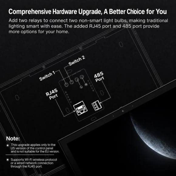 Smart home control panel, EU Edition, Grey — Smart Home Hub