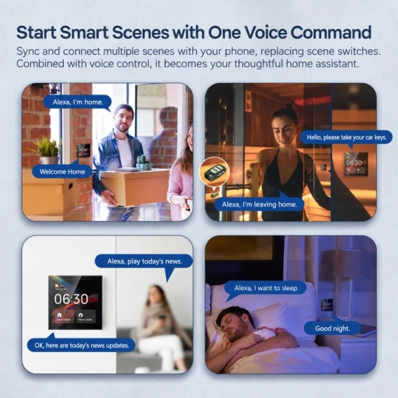 Smart Voice Central Control Panel, Black — Smart Home Hub