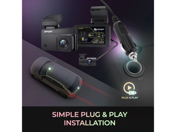 Front-and-rear dash cam — Dash Cam, GekoGear