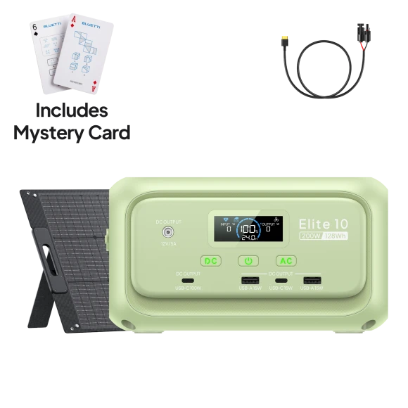 Portable Power Station, 128Wh, Green — Portable Power Station, BLUETTI