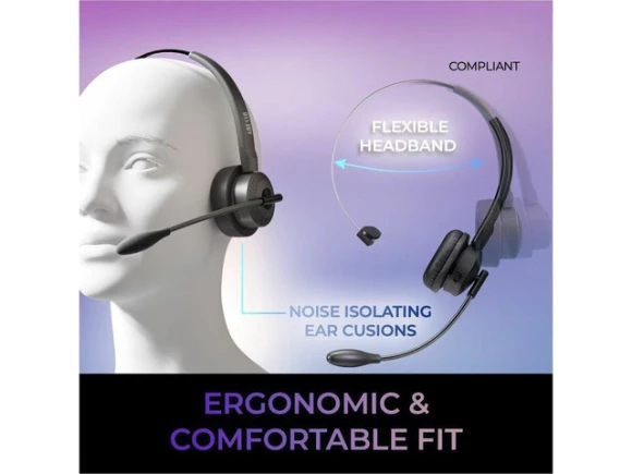 Bluetooth Single-Ear Headset — Wireless Earbuds, ADESSO