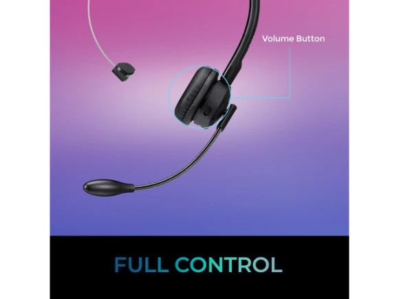 Bluetooth Single-Ear Headset — Wireless Earbuds, ADESSO