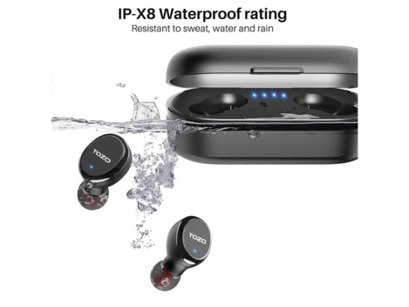 Bluetooth Earbuds, Black, 2022 Version — Wireless Earbuds, TOZO