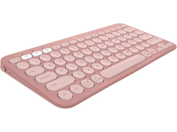 Wireless Keyboard Pebble Keys 2 K380s, Tonal Rose — Bluetooth Keyboard, Logitech