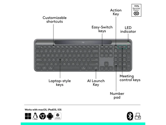 Wireless Keyboard — Bluetooth Keyboard, Logitech