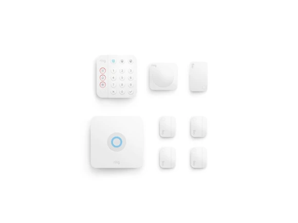 Home Security System, 2nd Generation, 8-Piece, White — Security Monitoring, Ring