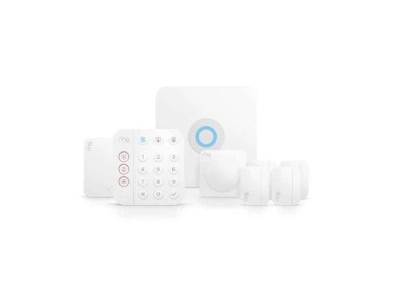 Home Security System, 2nd Generation, 8-Piece, White — Security Monitoring, Ring