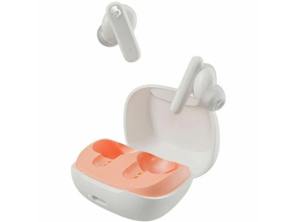 In-ear wireless earbuds — Bone/Orange Glow — Wireless Earbuds, Skullcandy