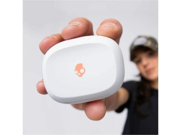 In-ear wireless earbuds — Bone/Orange Glow — Wireless Earbuds, Skullcandy