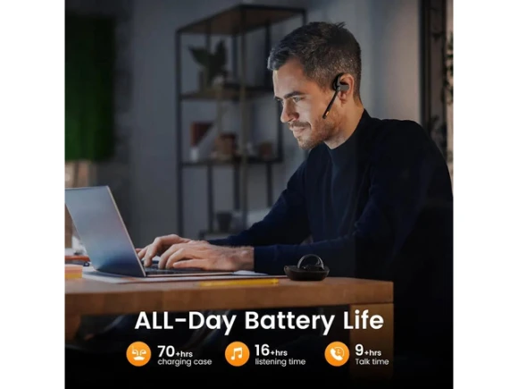Open-Ear Air Conduction True Wireless Headset — Wireless Earbuds, EKSA