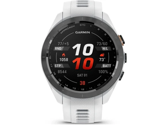 42mm White Smart Watch — Smart Watch, Garmin