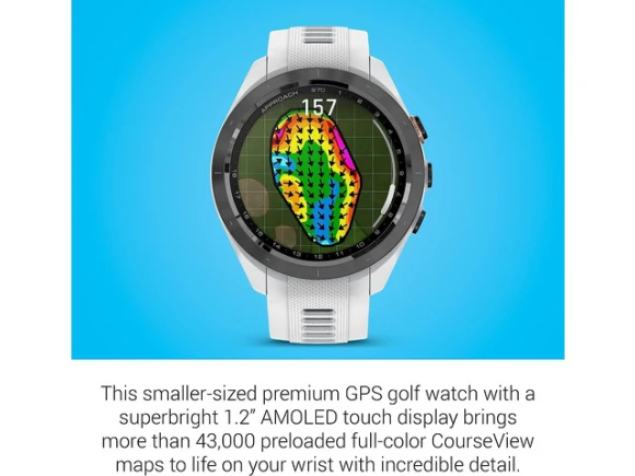 42mm White Smart Watch — Smart Watch, Garmin
