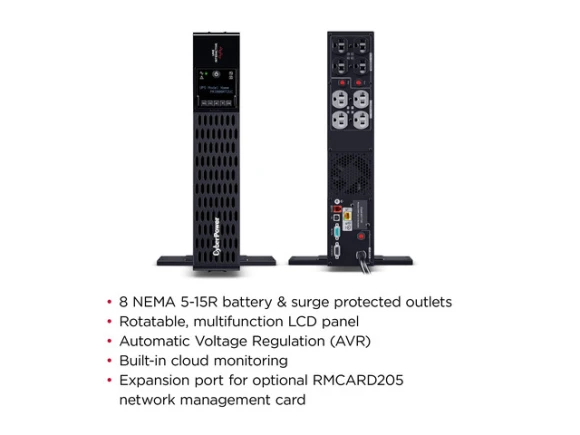 2U Sine Wave UPS System, Rack/Tower — UPS Battery Backup, CyberPower