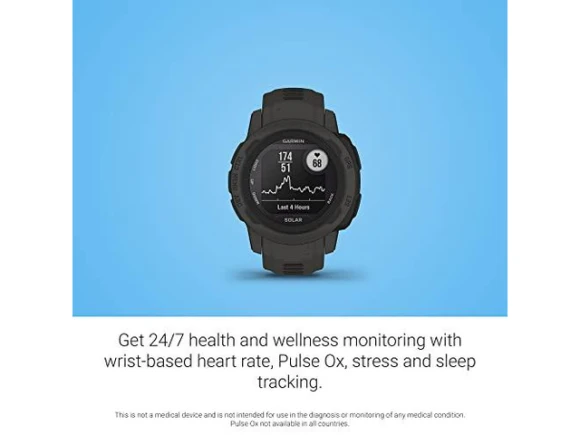 Instinct 2S Solar Graphite GPS Smartwatch — Smart Watch, Garmin