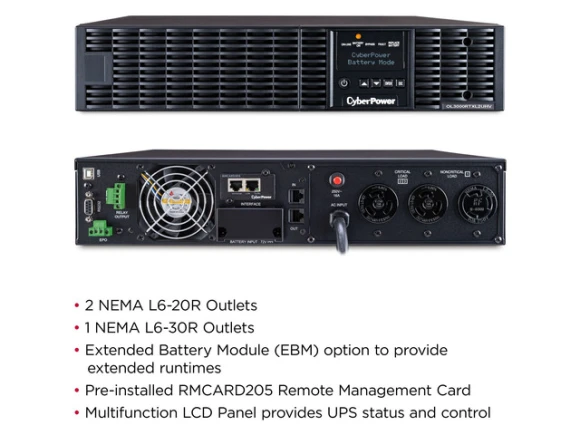 Smart App Online UPS, 2U rack/tower — UPS Battery Backup, CyberPower