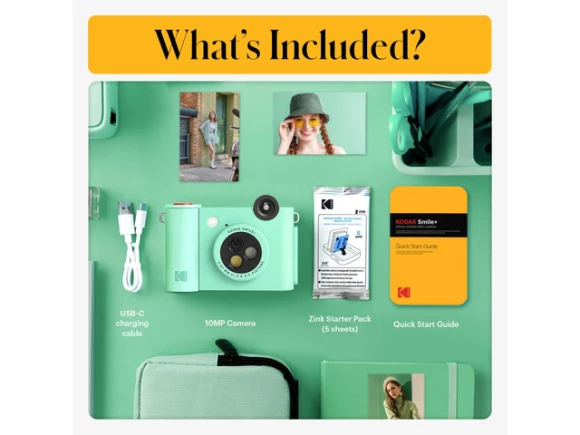 Green Digital Instant Print Camera — Digital Cameras & Camcorders, KODAK