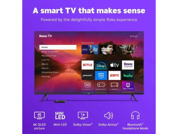 65-Inch Class QLED Smart TV — Smart TV, Roku