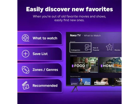 65-Inch Class QLED Smart TV — Smart TV, Roku