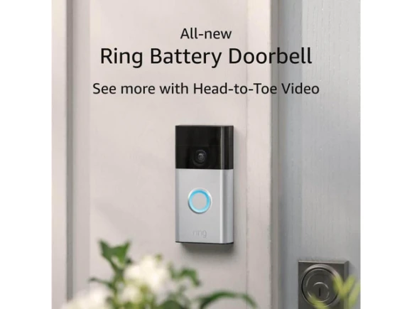 Battery Video Doorbell, Satin Nickel — Video Doorbell, Ring