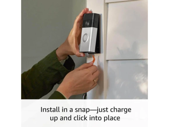 Battery Video Doorbell, Satin Nickel — Video Doorbell, Ring