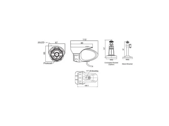 HD-SDI Bullet Camera — Security Camera, KT & C